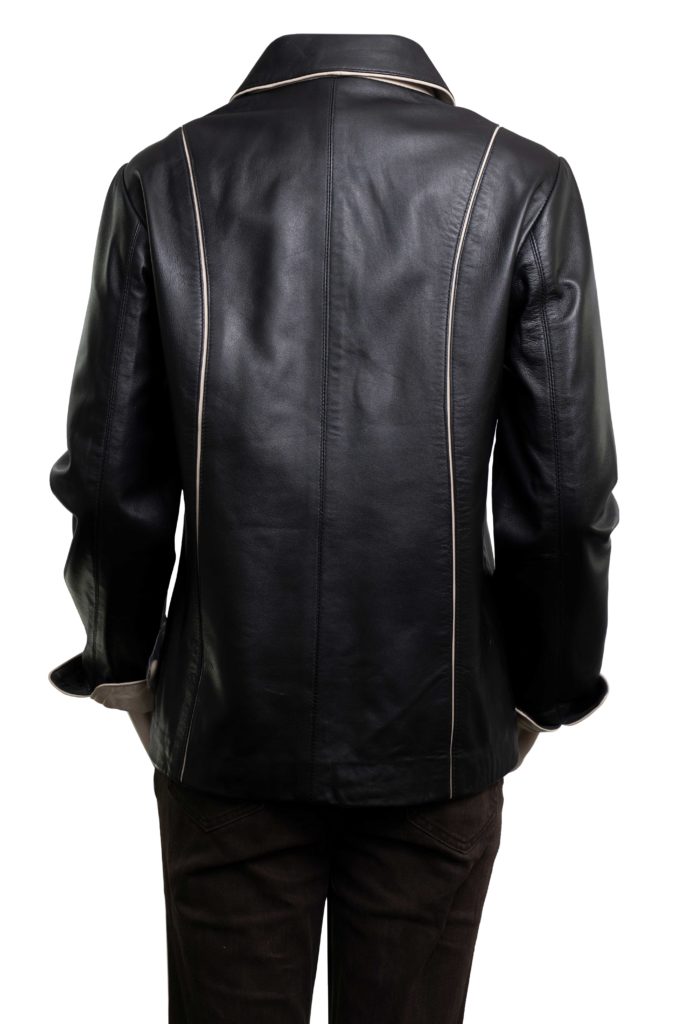 Short Ladies Leather Jacket with Colour Contrast – Radford Leather ...