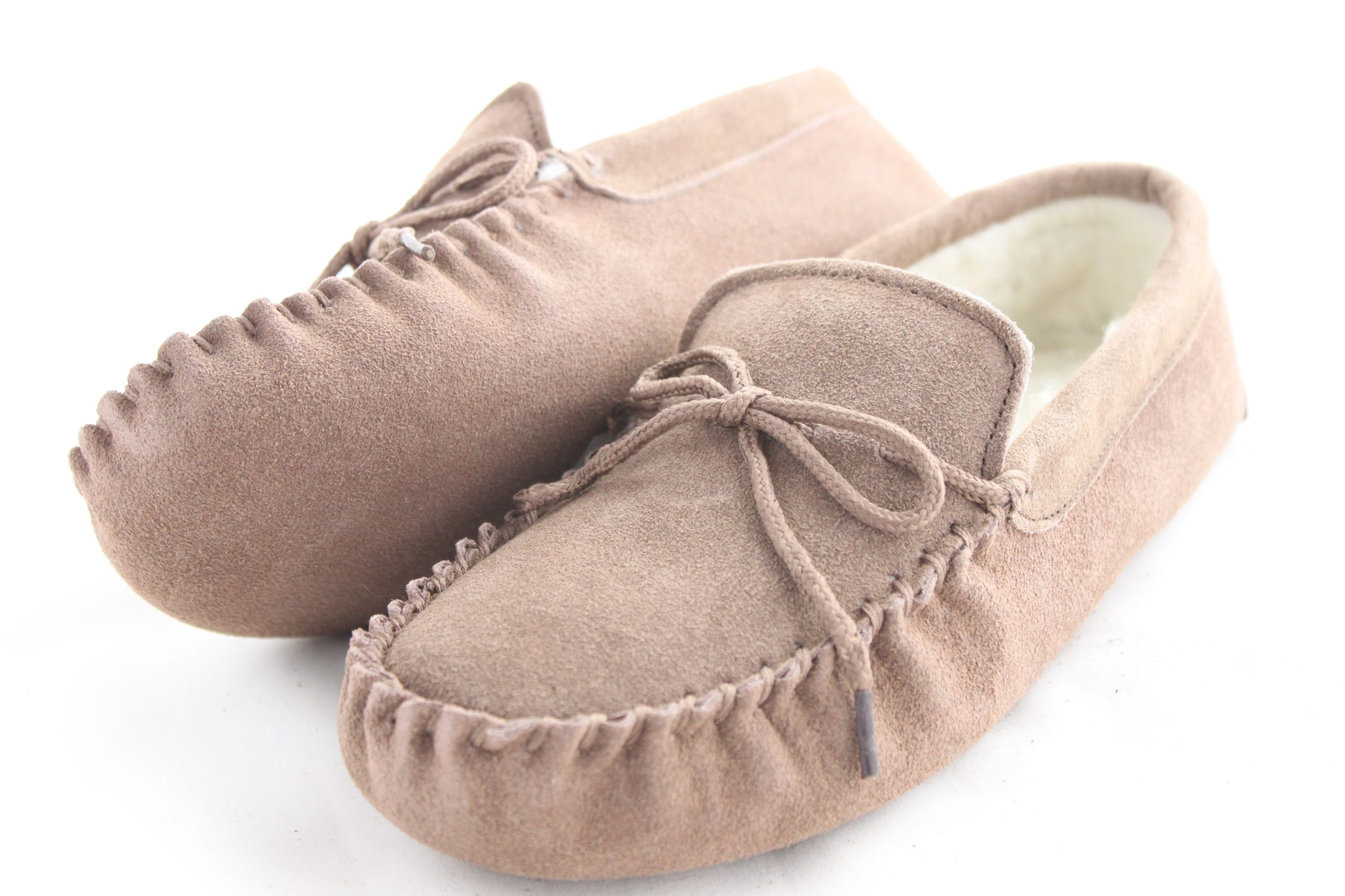 Ladies Suede Mocassin Slippers with Wool Lining – Radford Leather ...