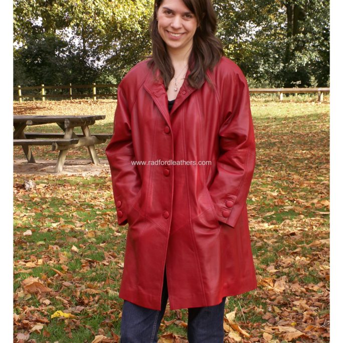 Ladies Leather Swing Coat By Radford Leathers