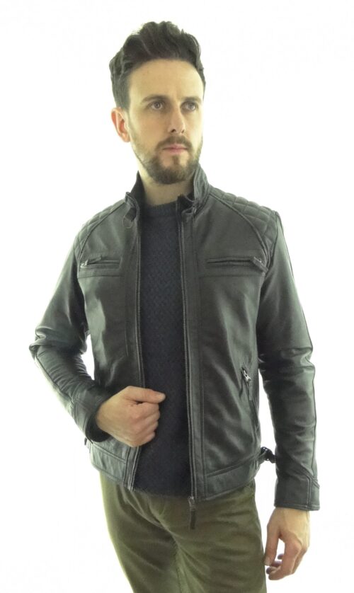 Men’s Leather Biker Jacket – Available in Black and Brown – Radford ...
