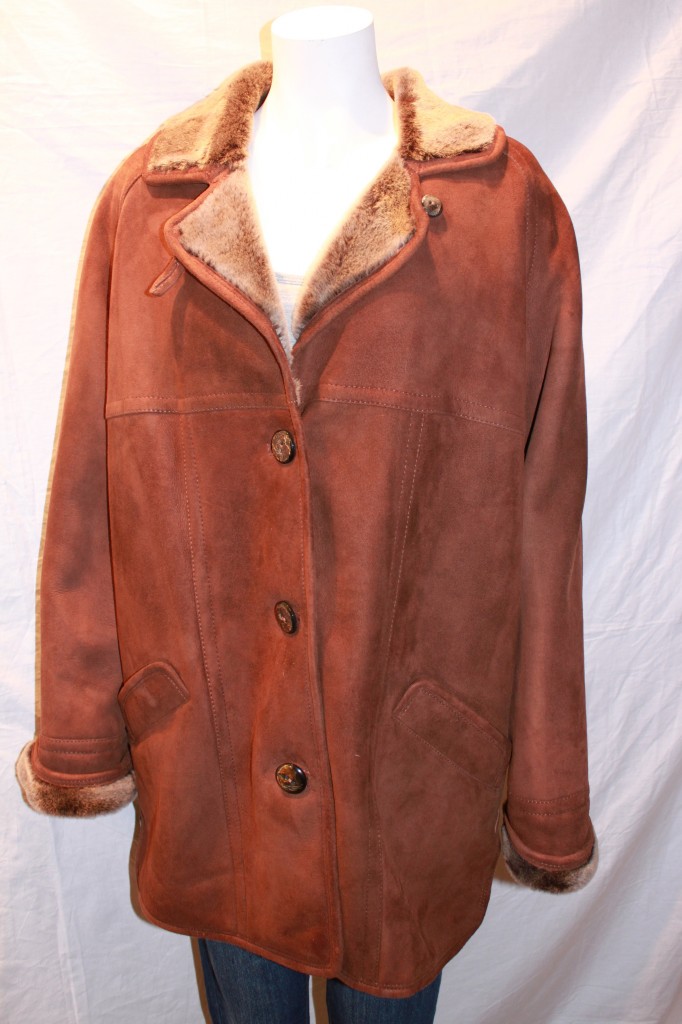 Ladies Classic Sheepskin Coat in Brown - Radford