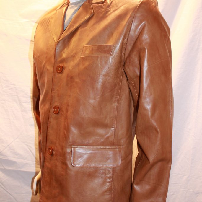 Men's 3 Button Classic Leather Blazer - available in Tan - Radford ...