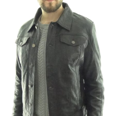 Men's Leather Denim Style Jacket in Black – Radford Leather  Fashions-Quality Leather and Sheepskin Jackets for Men and Women. Coventry,  West Midlands, UK for over 40 years