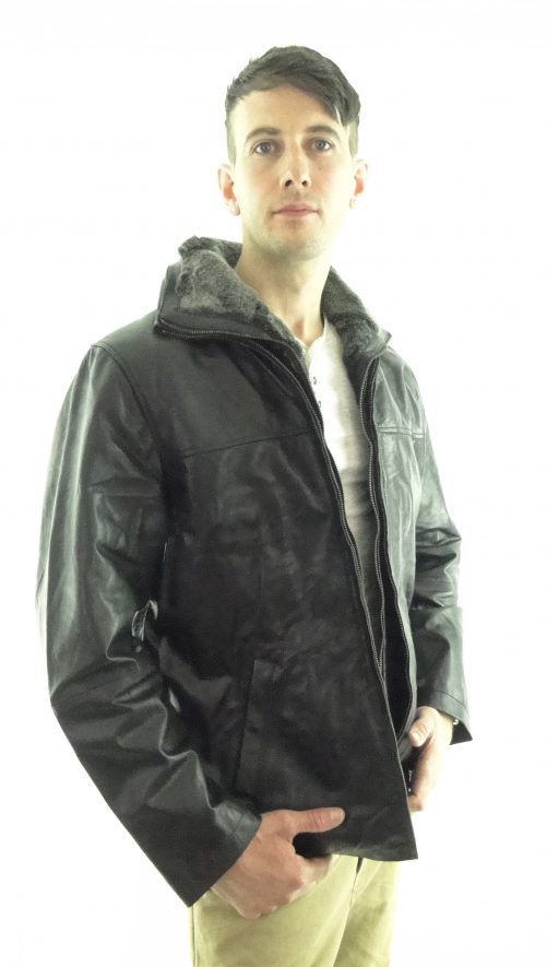 Men's Leather Flight Jacket in Black - Radford Leathers