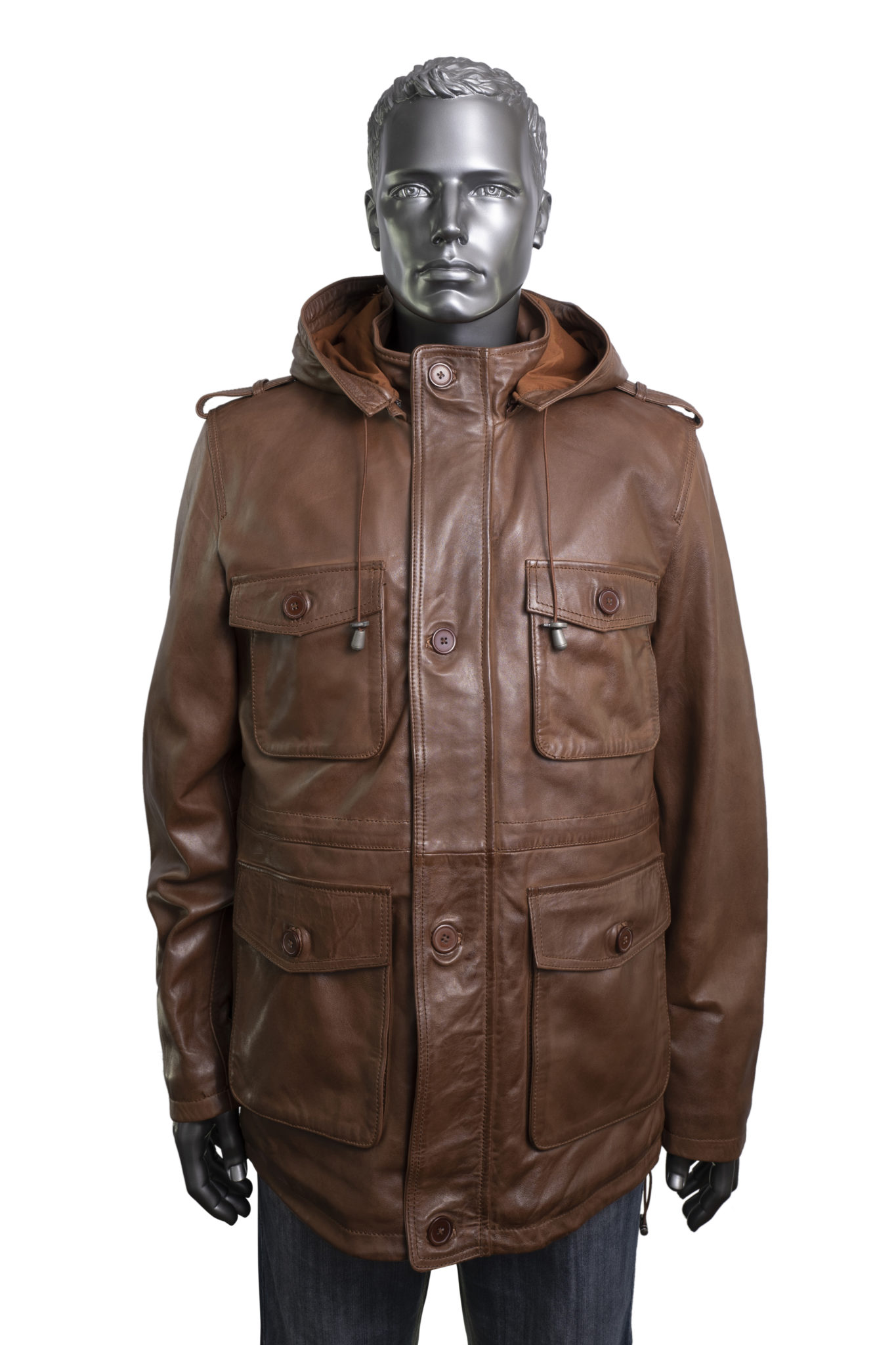 Men’s Tan Leather Parka Jacket – Radford Leather Fashions-Quality ...